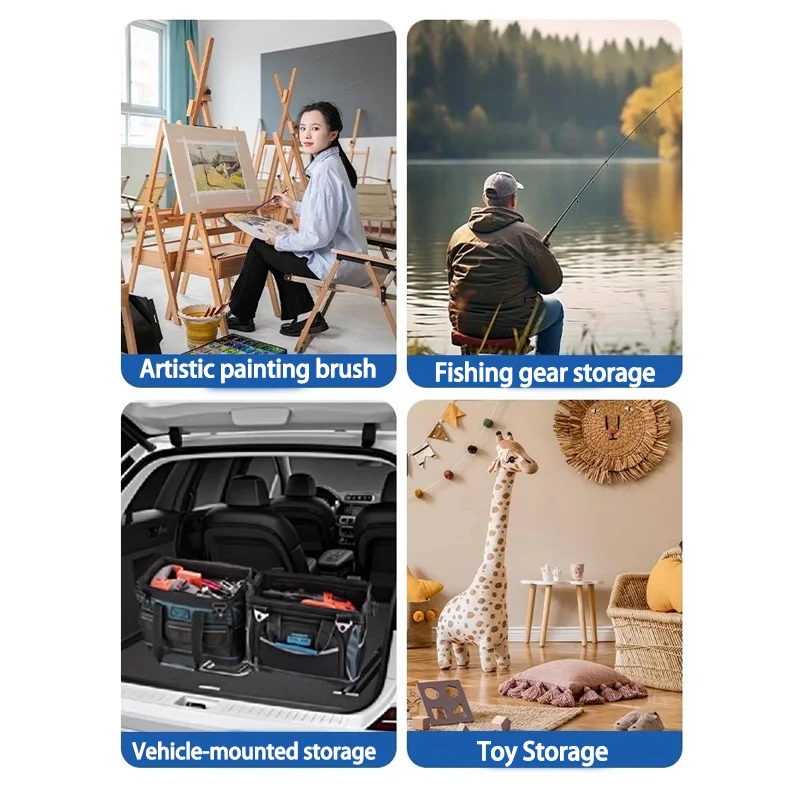 حقيبة أدوات كهربائي كبيرة منظم حقيبة أدوات شديدة التحمل حقيبة تخزين مضادة للسقوط مع جيوب متعددة Pochete #4