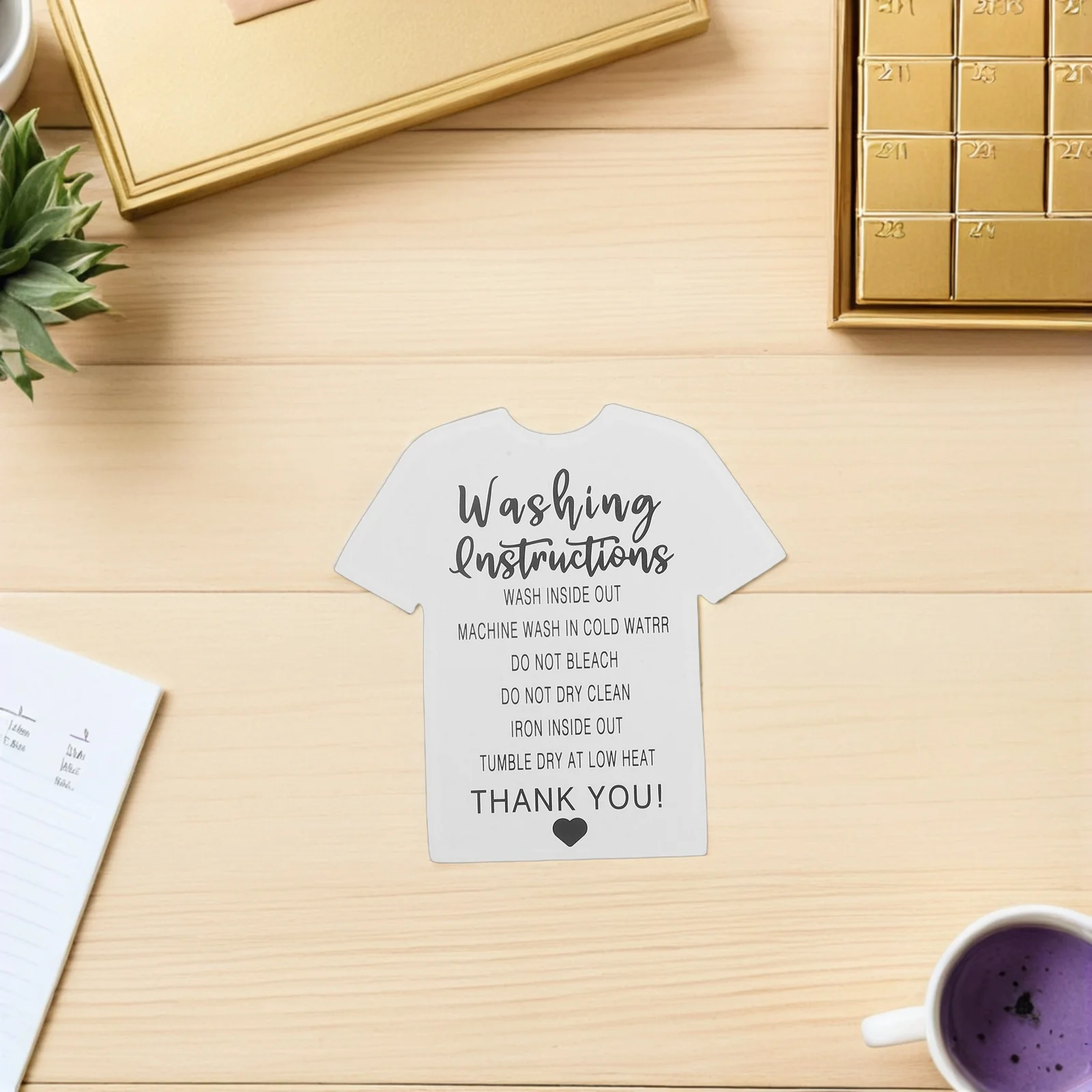 

300 шт., инструкции по стирке, руководство по рубашкам, минималистичный дизайн, прочные бумажные бирки, руководство по чистому одежде