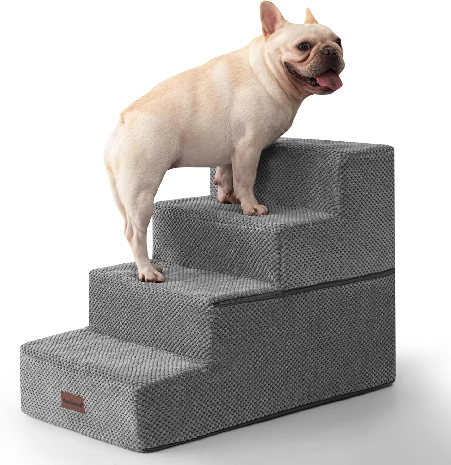 

18.5" 4-Step Dog Stairs for Bed, Non-Slip Pet Steps for Small Dogs & Cats, Indoor Use