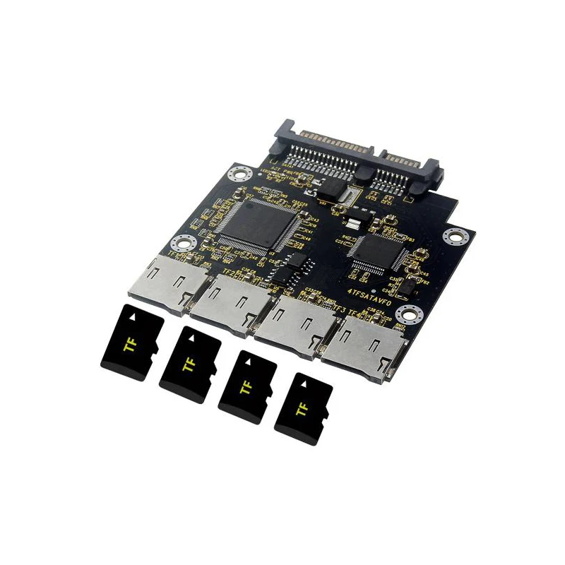 2.5 Inch 4 TF to SATA Adapter Card, Self-Made SSD Solid State Drive, For Micro-SD to SATA Group RAID Card