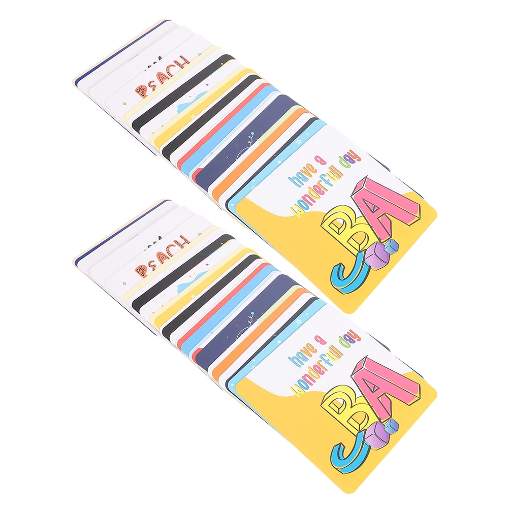 

2Sets Lunch Box Note Double-Sided Bright Motivational Cards for Lunchbox Inspirational Positive Notes Lunch Box Note