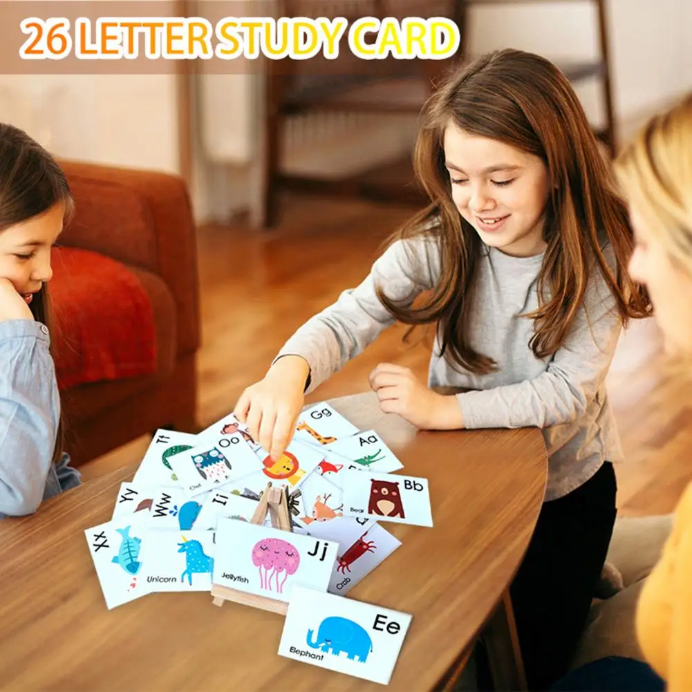 Preschooler Flash Cards Educational Alphabet Flash Cards for Toddlers Waterproof Abc Learning Cards with Recognition for Boys