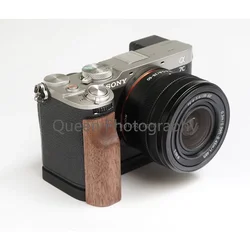 Wooden Hand Grip Quick Release Plate L Bracket For Sony A7C Black Hand Made Arca Swiss Clamp Base Подстаканник В Авто 카메라 핸들