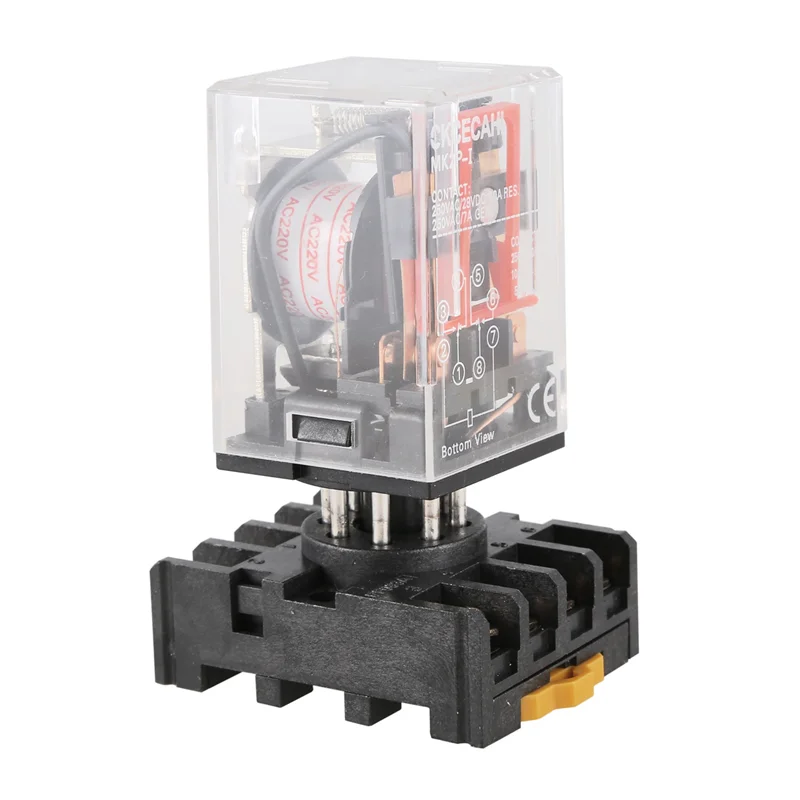 

IDUD 10X MK2P-I Прозрачный корпус DPDT AC220V Гнездо силового реле катушки