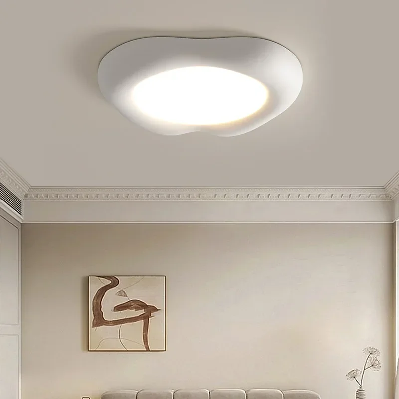 

Nordic Cream Wind Resin Led Ceiling Lamp Living Room Decor Led Ceiling Chandelier Lighting Bedroom Acrylic Ceiling Light Fixture