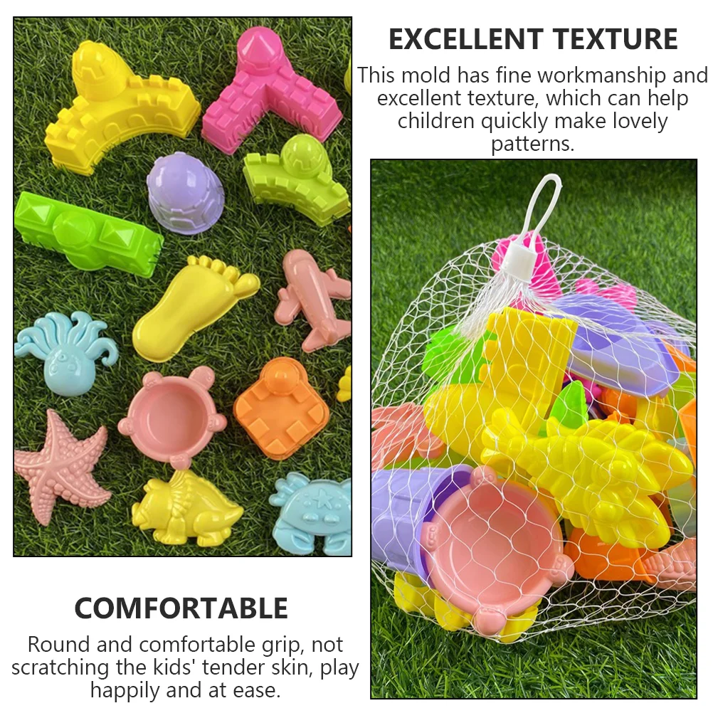 28 Pcs Space Beach Molds for Kids Colorful Toys Fine Workmanship Safe Rounded Grip Tools Set Educational Toys