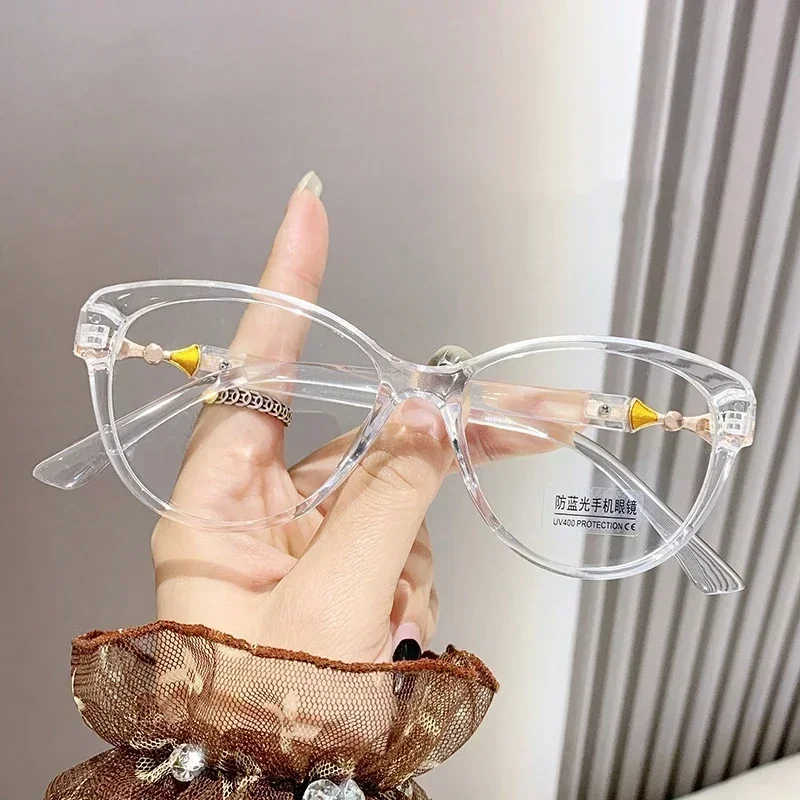 Damen Cat Eye Anti Blaues Licht Presbyopie Brille Neue Mode Ultra Licht Lesebrille Dioptrien 0 + 1,0 + 1,5 + 2,0 + 2,5 + 3,0 + 3,5 + 4,0 – Detail 6