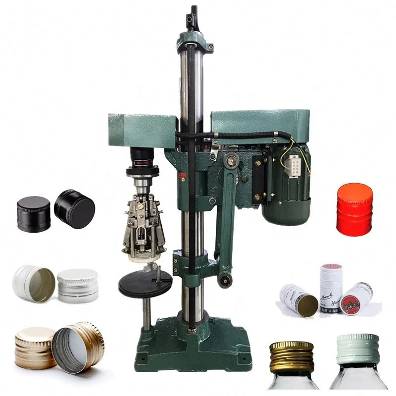 

Manual High Efficiency Aluminum Cap Screw Ropp Capping Machine For Glass Wine Liquor Chemical Bottle