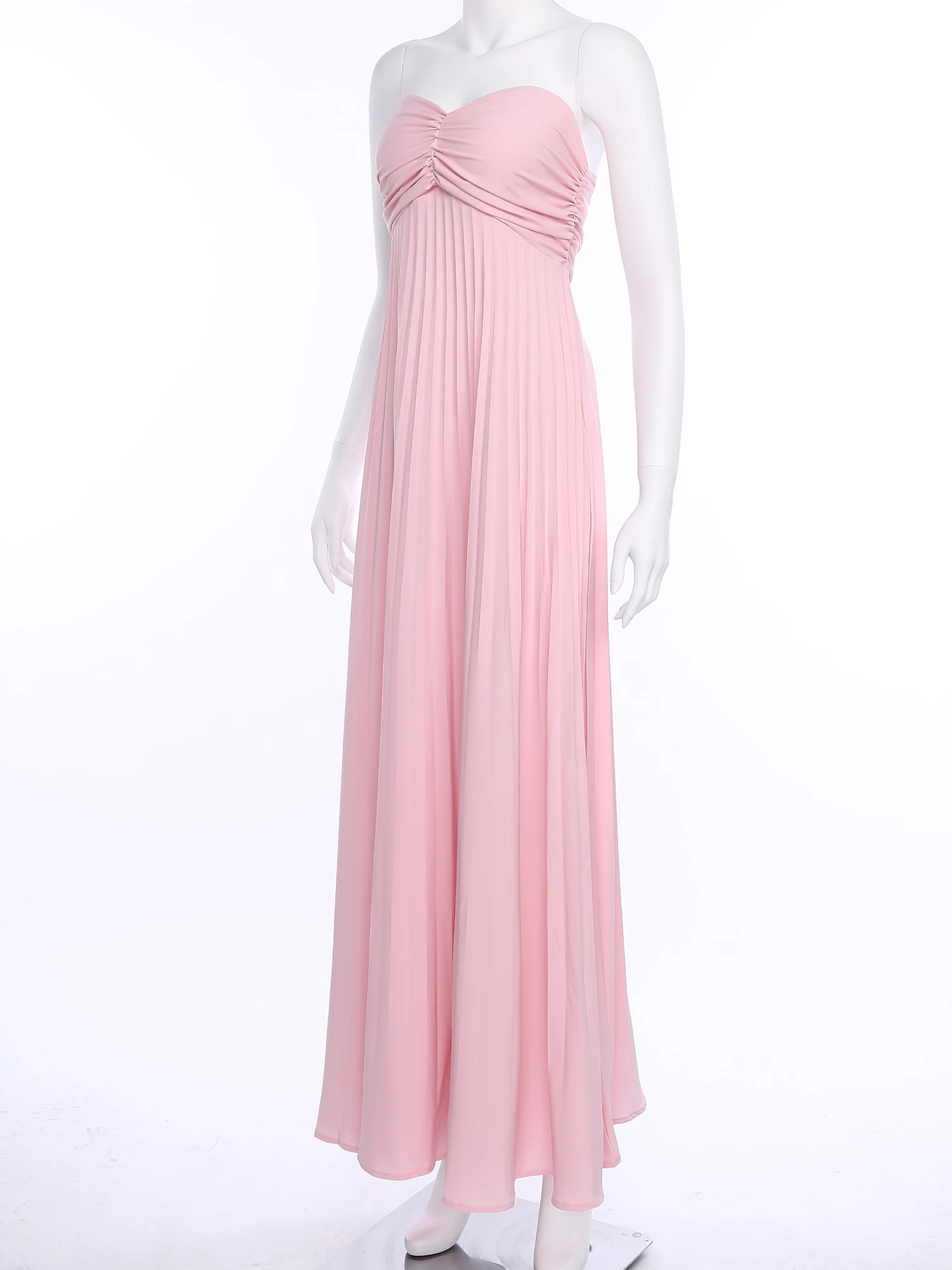 Sexy Women Long Sundress Vestido De Fiesta Sleeveless Strapless Dresses Elegant Gown Wedding Party Banquet Prom Dress Female