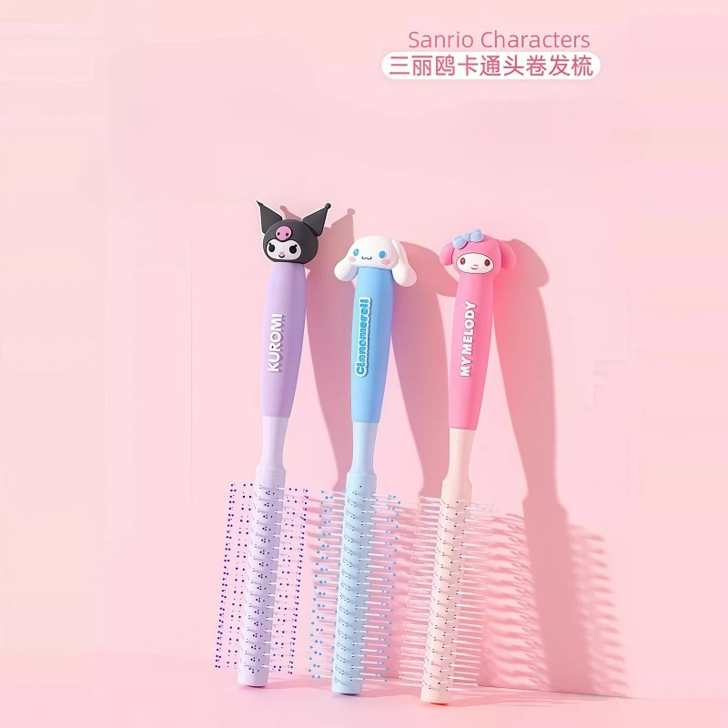 Kawaii Cartoon Kuromi Comb, Curly and Straight Dual-Purpose Comb, Student Girls Relaxation Scalp Head Massage Comb, Anti-static