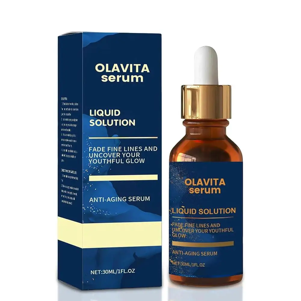 Solución líquida de suero Facial, suero antienvejecimiento que aumenta la producción de colágeno de la piel, diminui las líneas finas y las arrugas para un brillo juvenil
