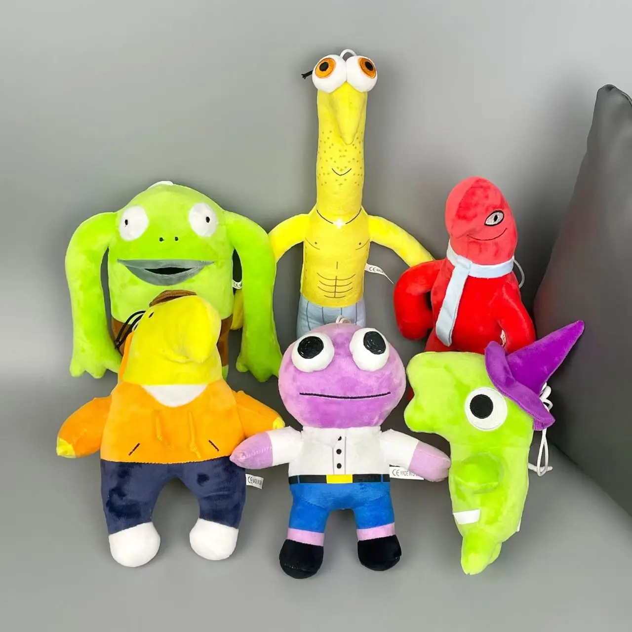 Juguetes de Peluche Smiling Friends, Lindos Peluches de Pim Pimling, Charlie Dompler, Monstruo Allan Rojo, Muñeco de Peluche Suave para Regalo de Cumpleaños