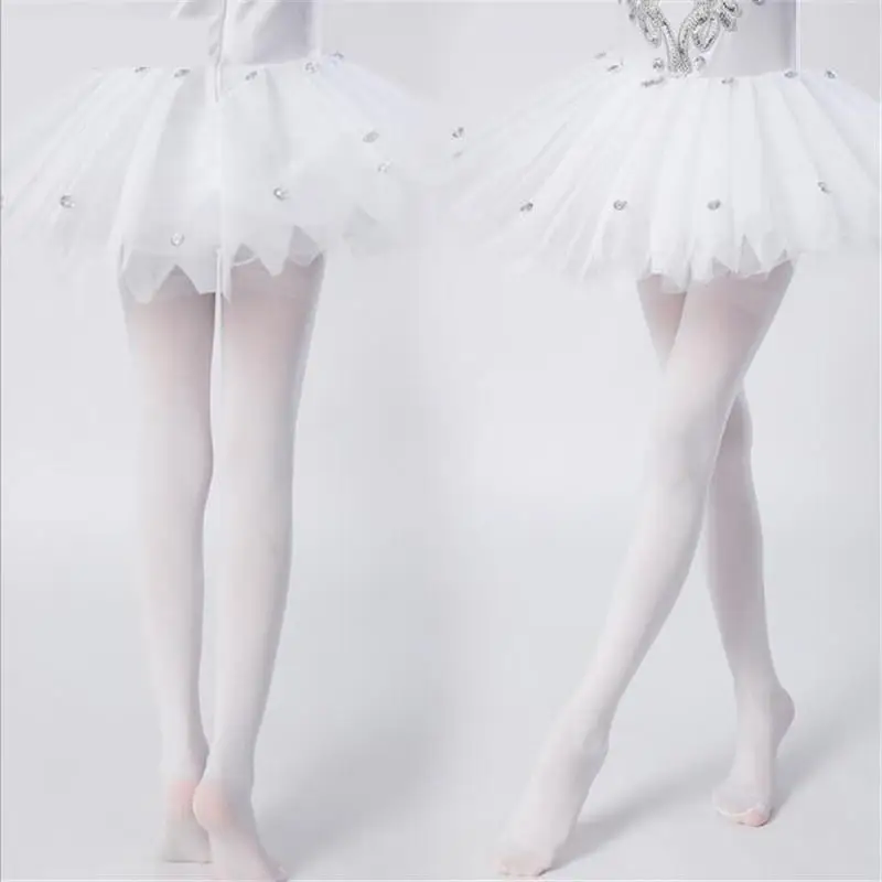 Collant per bambini Collant per danza classica per ragazze Calza per bambini Velluto Solido bianco Collant Calze per ragazze Collant per bambini