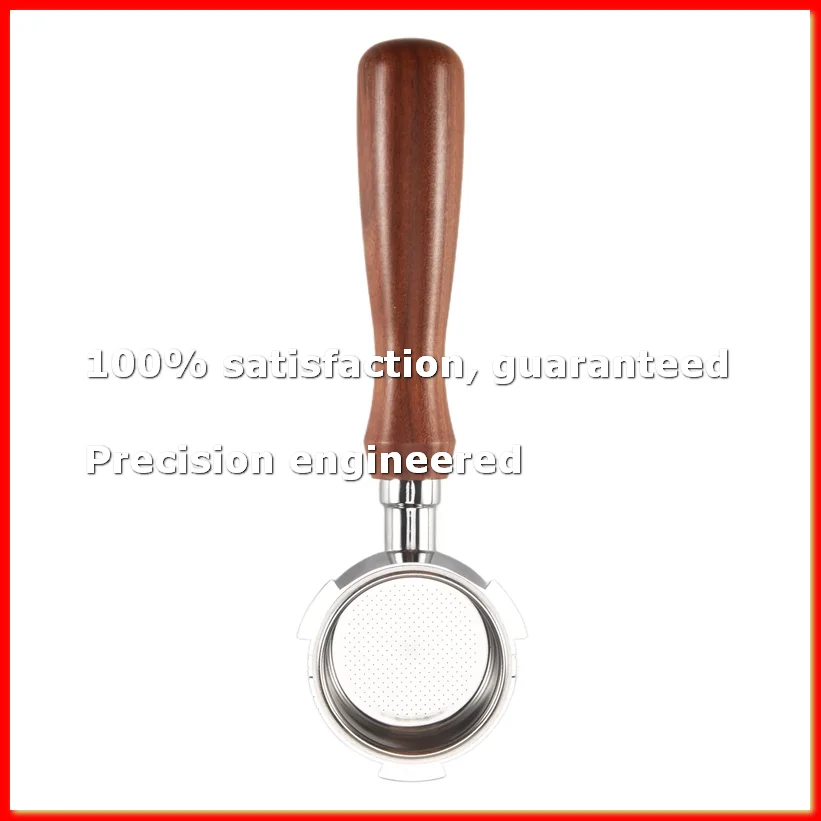 

Bottomless Portafilter 51mm for EC680/EC685 Coffee Machine Filter 51mm, Three Ear Wooden Handle-A13G