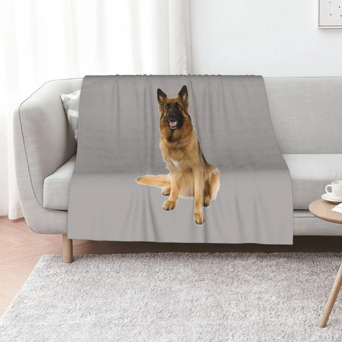 

German Shepherd Dog Throw Blanket Decorative Sofas Soft Hairys Beach Blankets