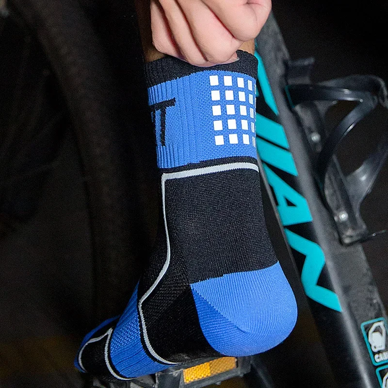 

Дышащие быстросохнущие светоотражающие велосипедные носки для ночной езды, бега, фитнеса, спорта, предупреждающие носки высокой видимости для мужчин и женщин