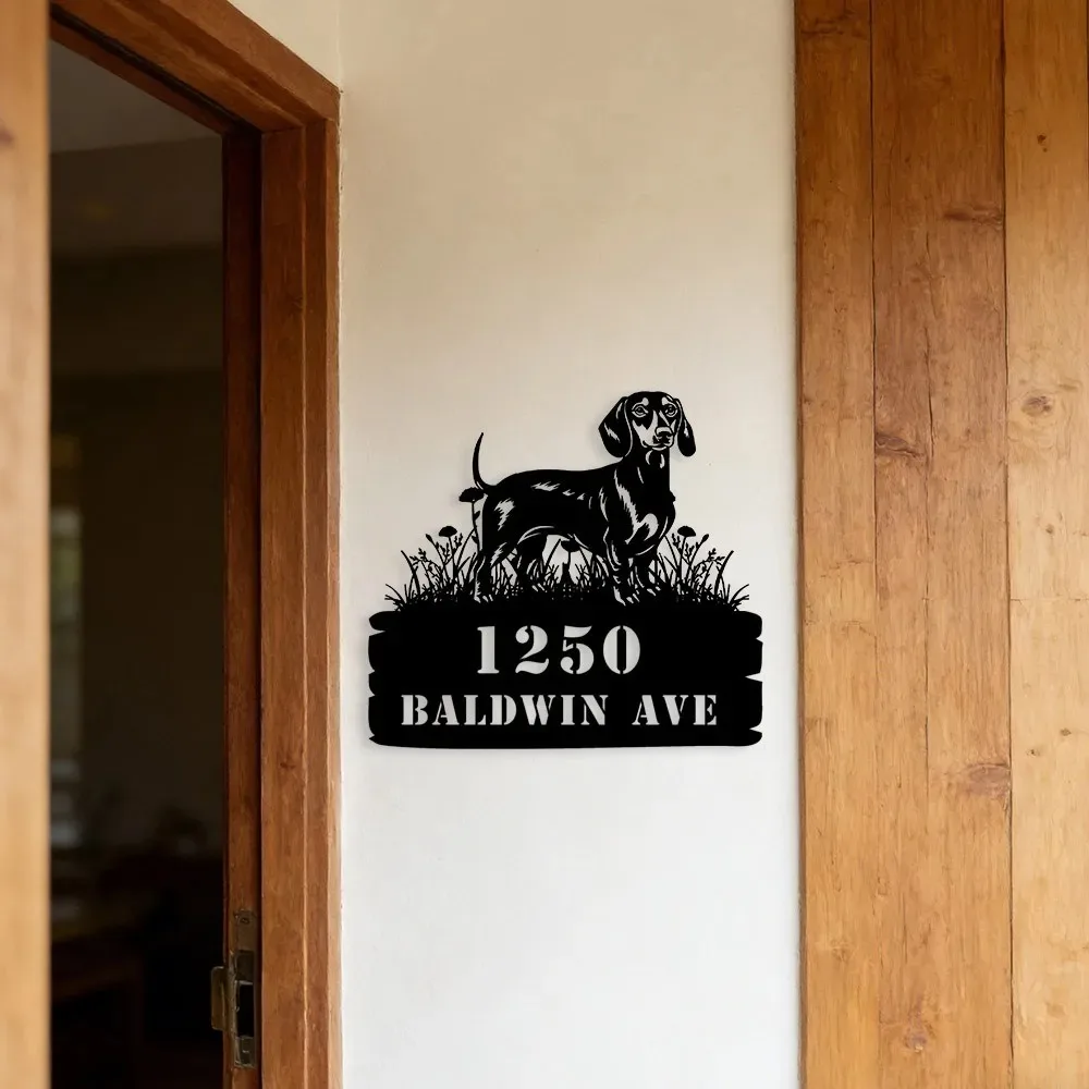 1Pcs Custom Identification Dog Metal Sign Personalized Address Wall Art Indoor Outdoor Household Decor Gift