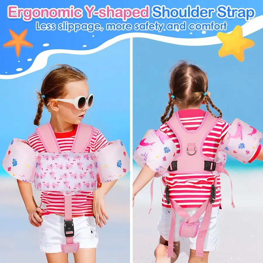 Brassard de natation pour enfants de 203050 lb, gilet de bain pour tout-petits, dessin animé mignon, ailes d'eau de natation, manches flottantes de piscine pour enfants