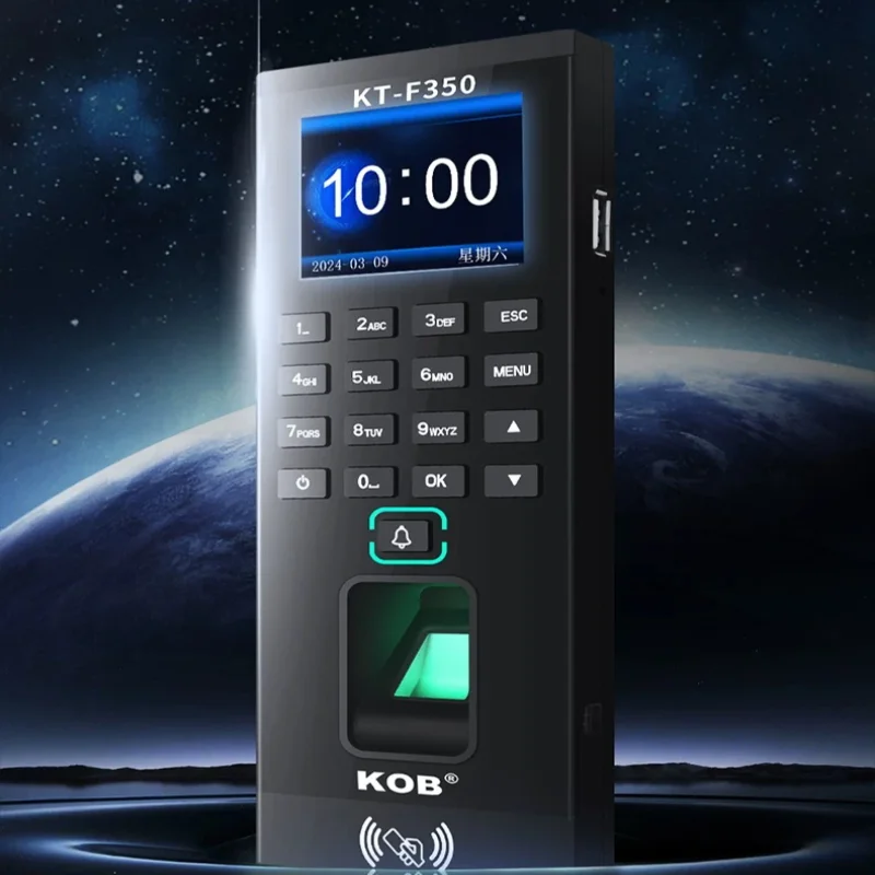 KOB Fingerprint Access Control System Machine Attendance Card Swiping Password Access Control Electric Plug Magnetic Lock