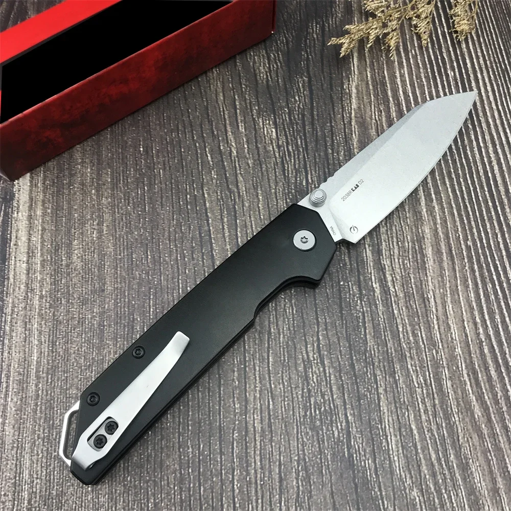 KS 2038R Defense Pocket Knife D2 Tanto Blade Aluminum Handle Outdoor Camping Hunting Knife Survival  Multifunctional Tools