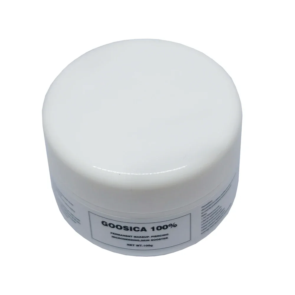 New 100% Goosica Eyebrow Tattoo Cream Before Permanent Makeup Microblading Piercing Eyebrow Lips Liner Face Beauty 100g