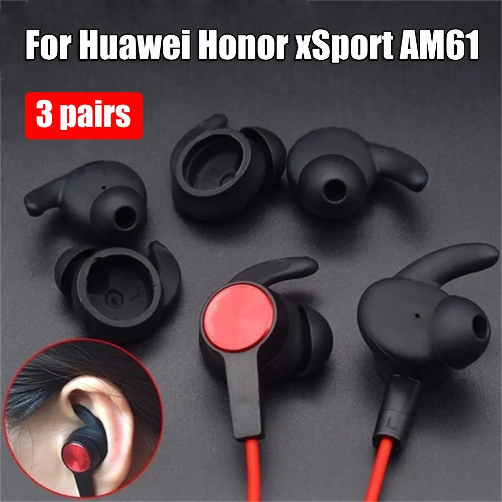 3 Paar Ohrhörer Tipps Silikon Abdeckung Ohr stöpsel für Huawei Ehre xsport am61 Bluetooth-Headset