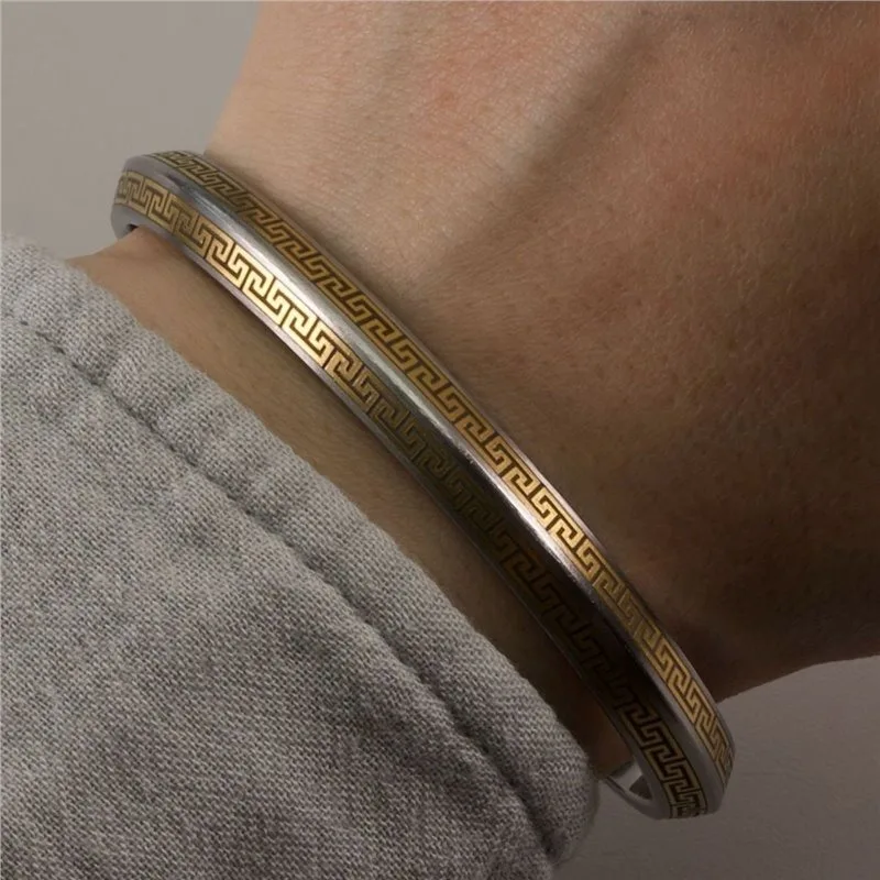 Ancient gold gilding technique bracelet 925 silver Fashion Diamond Meteorite Iron Qin Shi Huang Totem Bracelet party gift