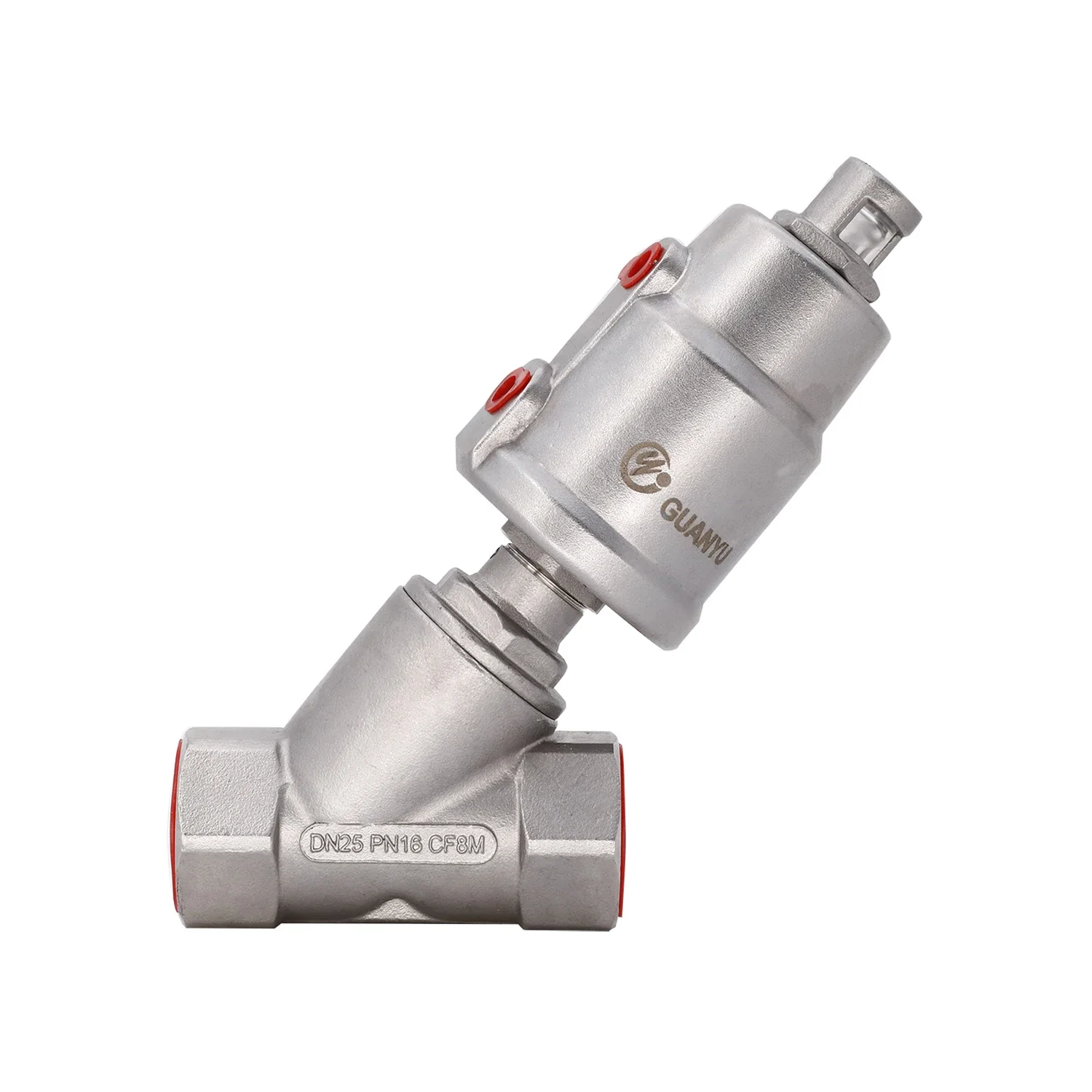 

Actuator Ball Valve Stainless Steel Actuated Angle Valve Female Thread Pneumatic Steam Valve