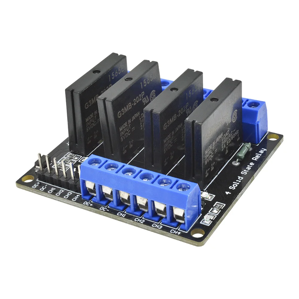 5V 1 2 4 8 Channel SSR G3MB-202P Solid State Relay Module 240V 2A Output with Resistive Fuse Diy Kit For ARDUINO