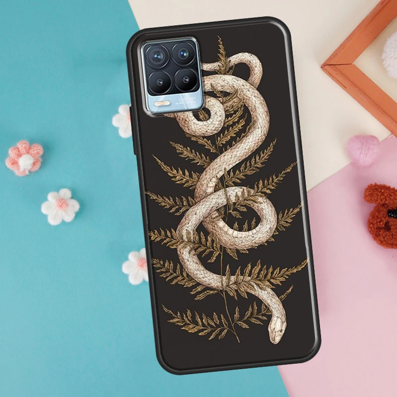 The Snake and Fern For OnePlus 11 10 Pro 10T Nord CE 2 Lite Realme C55 C35 C33 C31 C30 C21Y GT Neo 5 3 2T Case