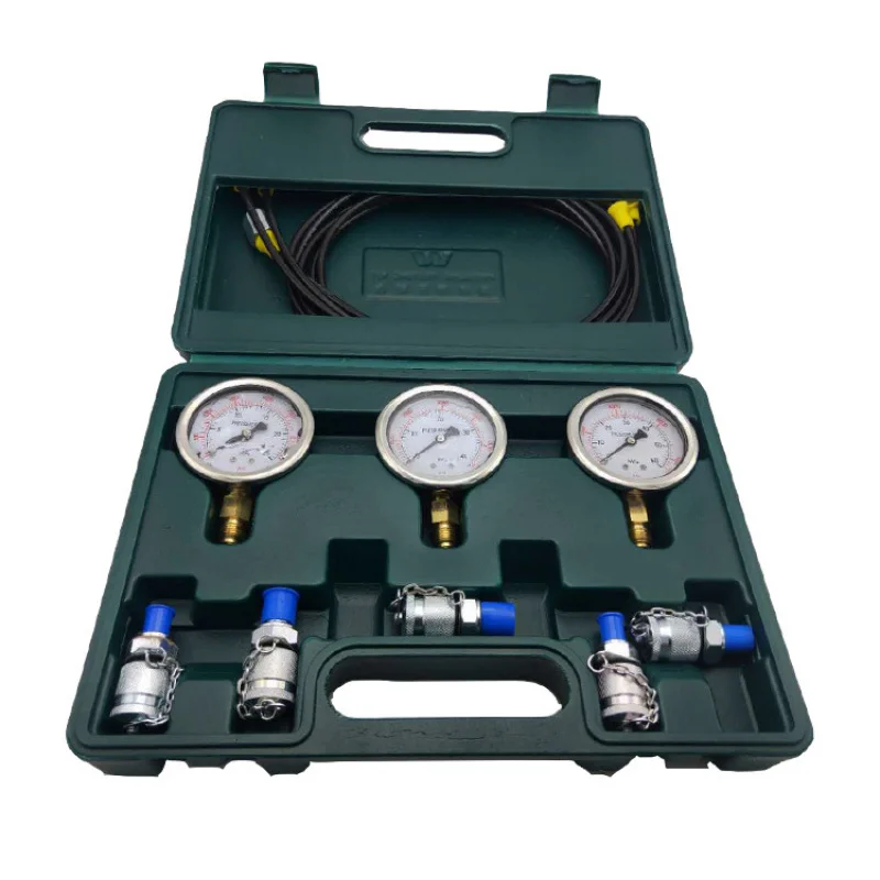 Hydraulic Pressure Test Kit, 600bar /10000psi / 60Mpa 5 Gauges 13 Test Couplings 14 Tee Connectors 5 Test Hoses, Hydraulic Test