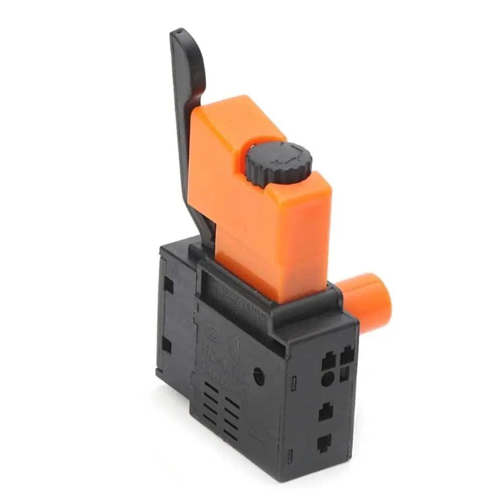 1Pcs New Speed Control Electric Drill Trigger Switch Lock On Power Hand Drill Speed Switch AC 220V/6A Adjustable FA2/61BEK