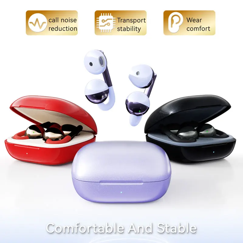Fashion Earring Type TWS Wireless Headset Bluetooth 6.0 OWS Ear-Clip HiFi Sound Quality Touch Control Comfortable Sport Earphone