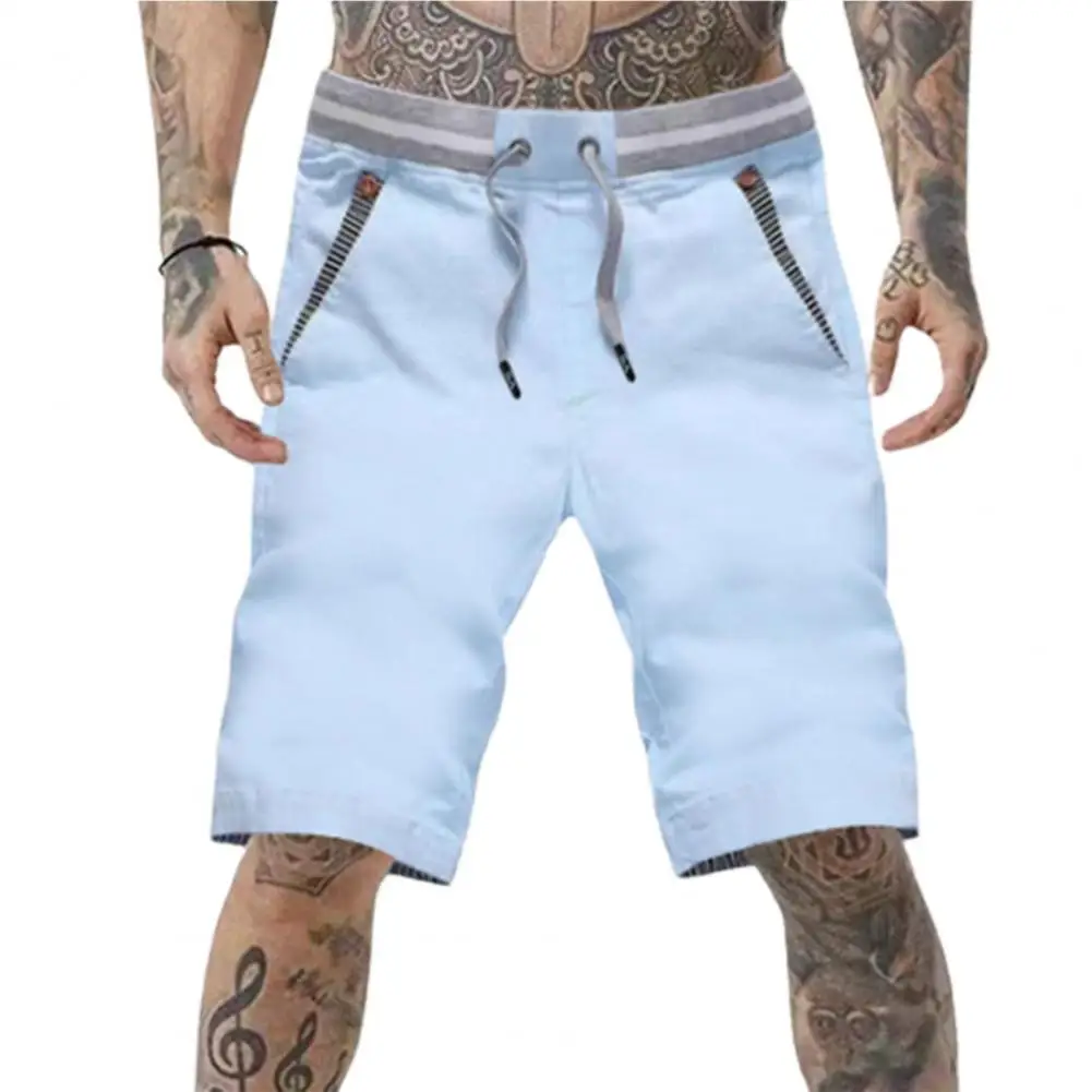 Summer Casual Fashion Style Boardshort Bermuda Trousers Male Drawstring Elastic Waist Breeches Beach Shorts Men's Shorts Pant