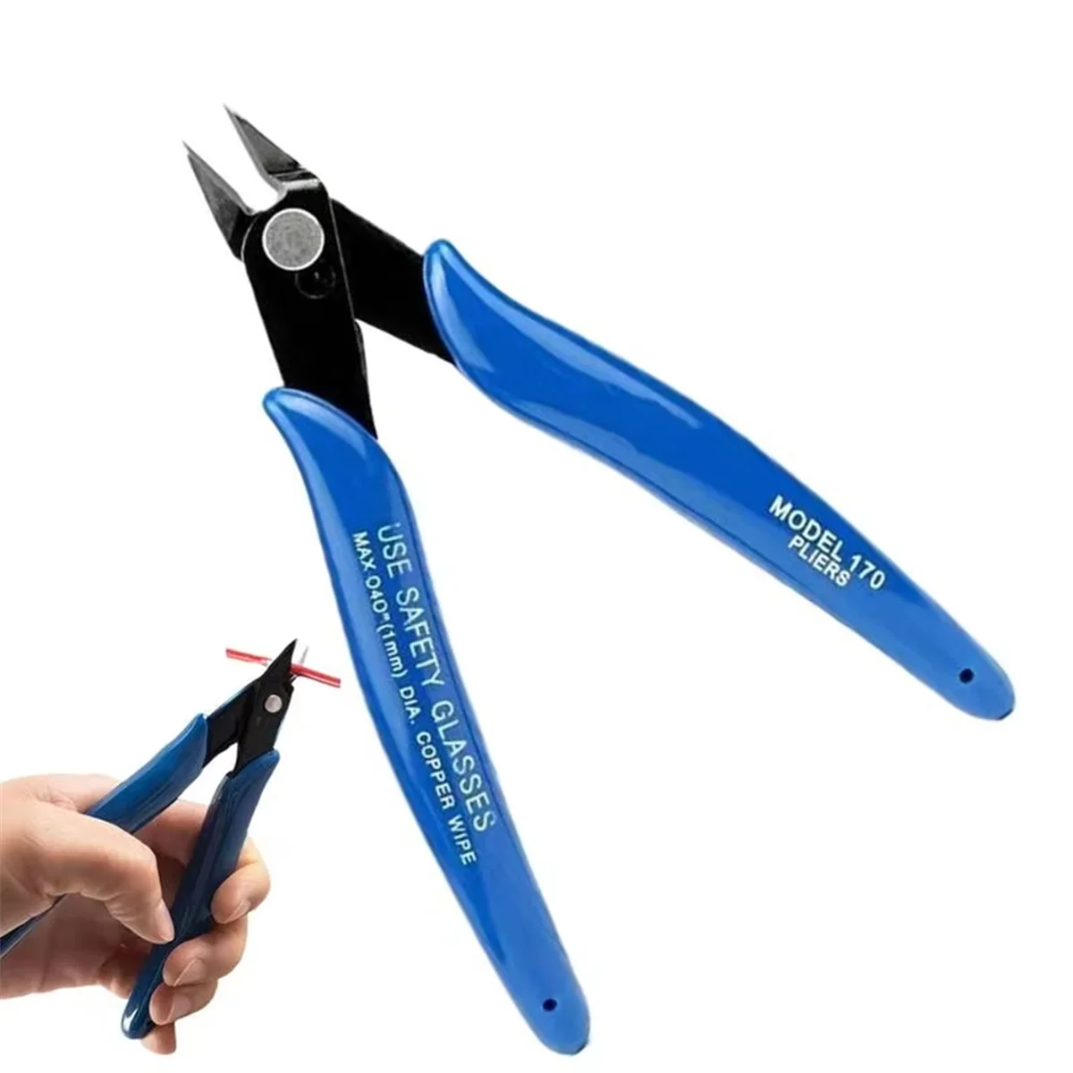 A002 Side Cutting Pliers 5 Inch Side Cutter Clippers Multifunction High Leverage Diagonal Pliers with Ergonomic Handle
