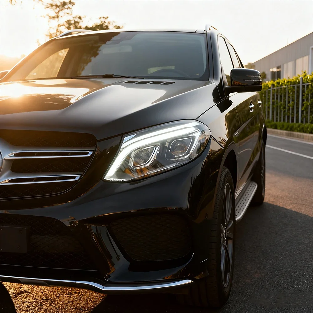 Car Headlights Assembly For Benz GLE W166 2015-2019 Upgrade High Quality New Style LED Projector Dual lens Tools Accessories