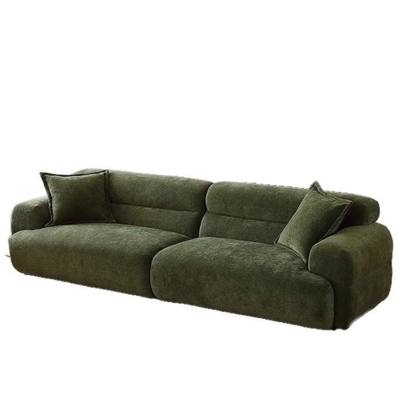 

French retro small apartment sofa designer chenille fabric sofa modern simple sofa