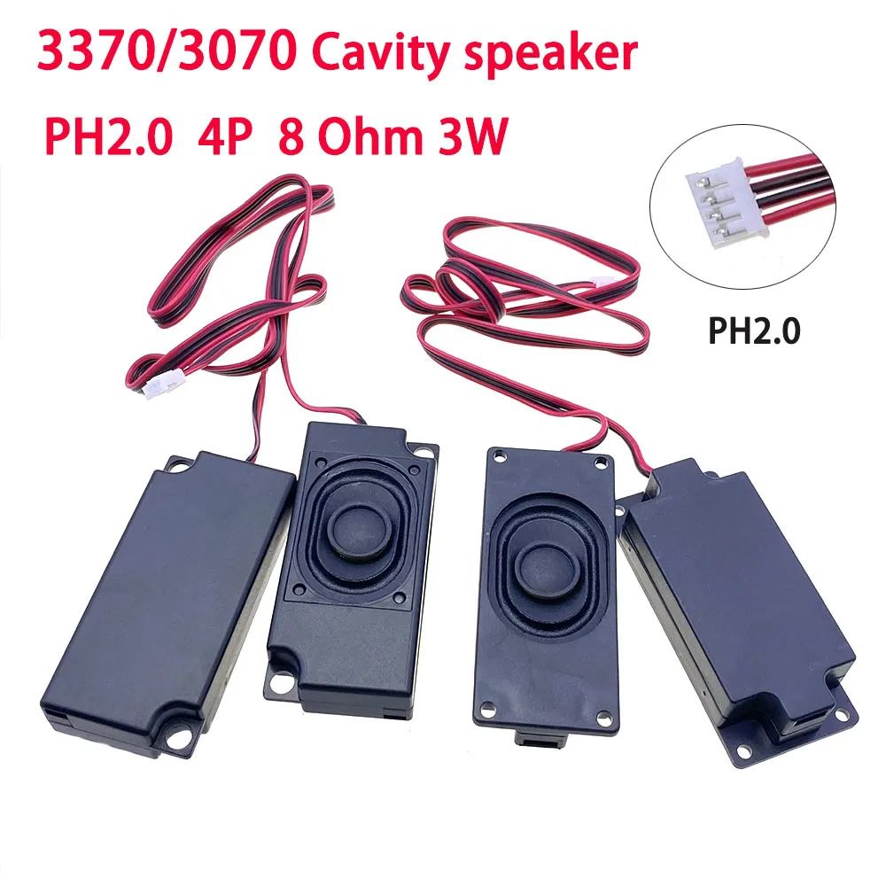 1Pair 2PIN 4PIN PH2.0 Audio Speaker Adapter 3070 3370 8Ohm 3W Computer Audio Advertising LCD TV loudspeaker box megaphone DIY