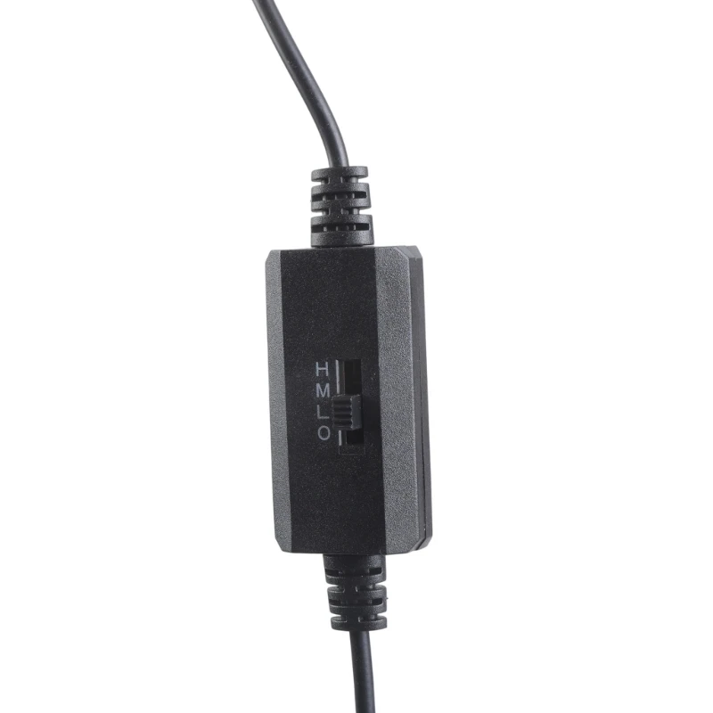USB Speed Control Cable With 3 Adjustable Modes Feature 2 Wire Bare End for 5V Devices Without Voltages Black 83CF