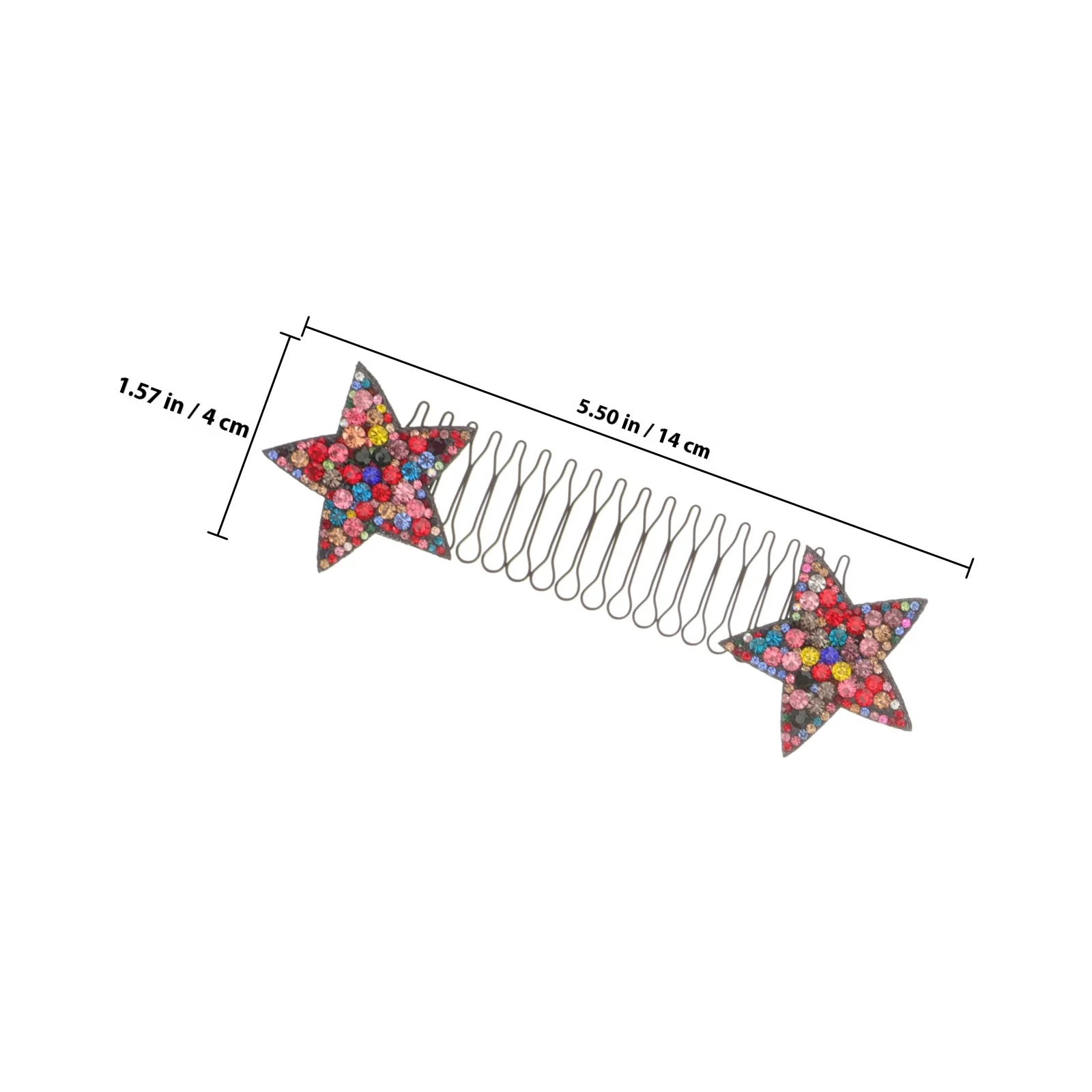 5 قطع من أمشاط تثبيت الشعر العصرية الجذابة ومشابك مزينة بنجمة حجر الراين للنساء والفتيات وتصفيفة الشعر المرتبة