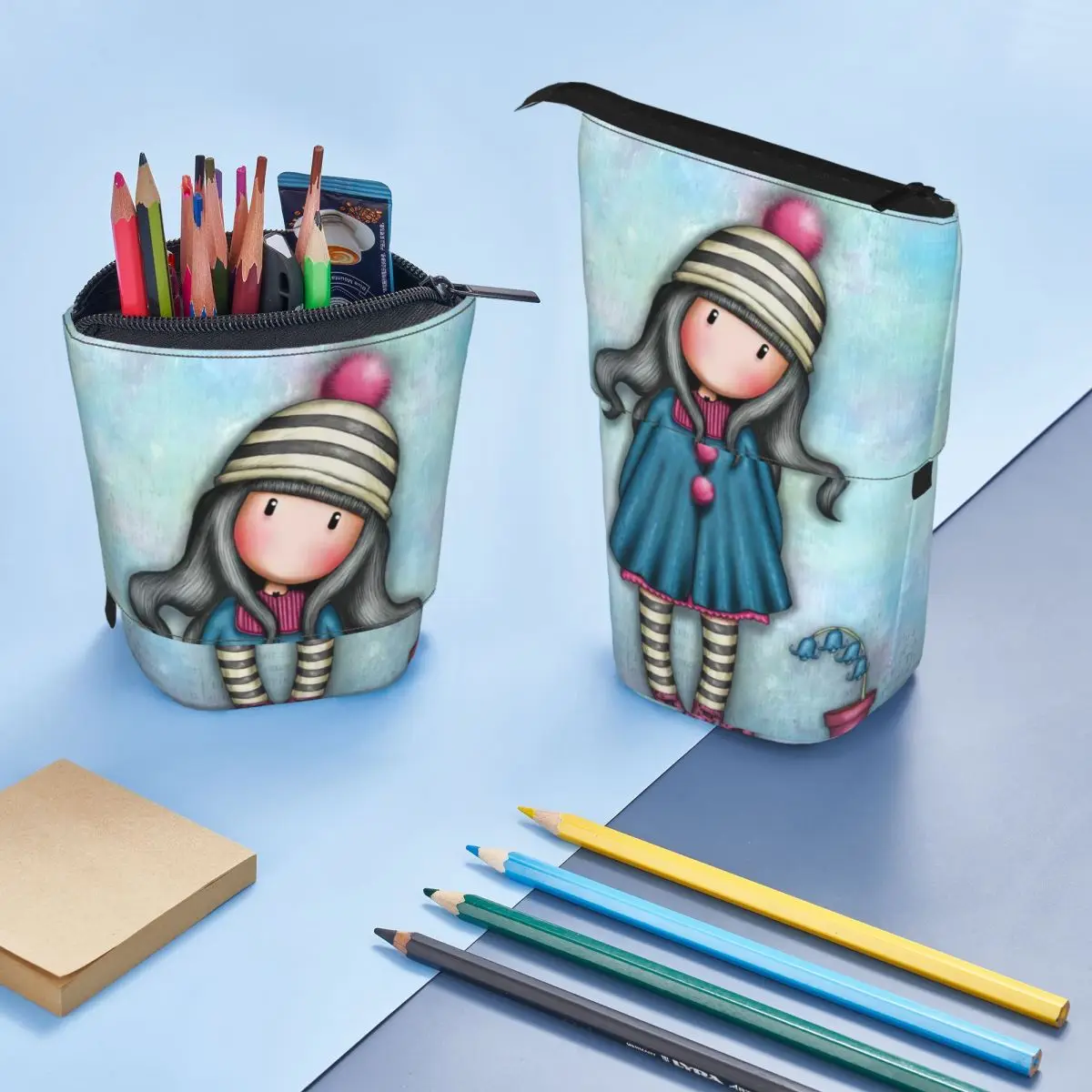 Gorjuss Gymnastiek Ontwerp Pen Doos Student School Rits Pen Tas Kind Briefpapier Tas Pencase Verticale Intrekbare Etui