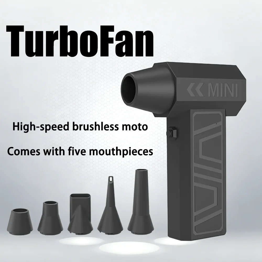 منظف الغبار المكنسة الكهربائية ومنفاخ الهواء 2 في 1 - مروحة عنيفة مع نفاثة توربو بدون فرش، 130000 دورة في الدقيقة، رياح قوية 41 متر/الثانية وشحن من النوع C #1