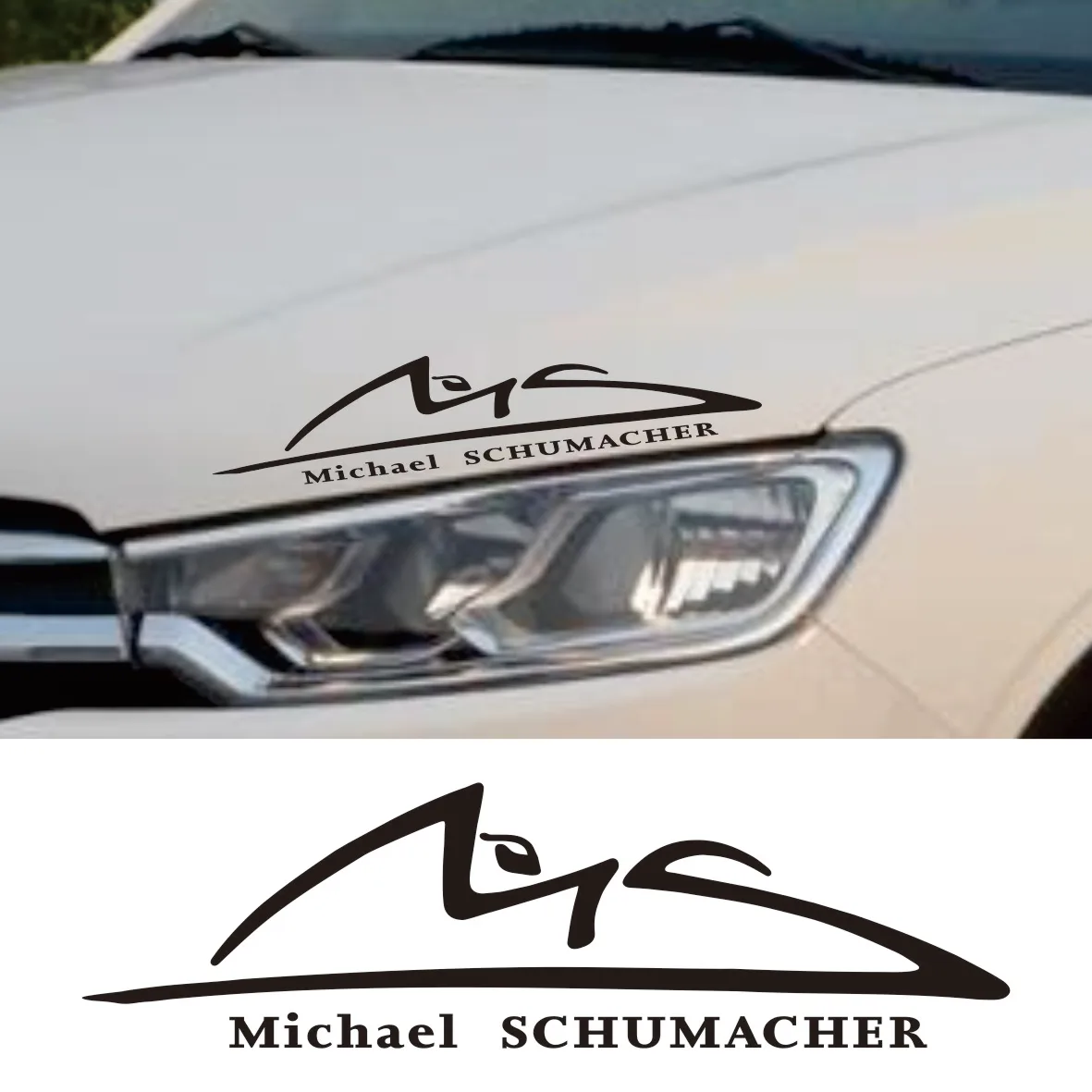 

2PCS Michael Schumacher Signature Car Stickers | Suitable for Peugeot 307, Opel Astra H & More