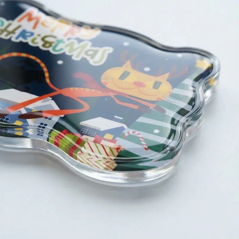 عيد الميلاد البرتقال القط مغناطيس الثلاجة لطيف الكرتون هريرة عطلة ديكور احتفالي البرتقال الثلاجة ملحق لعبة الشكل