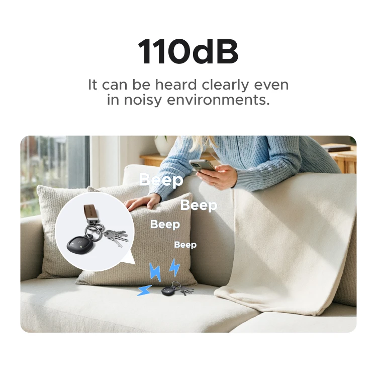 UGREEN FineTrack Mini Duo 2-in-1 Global Positioning Tracker, Smart Bluetooth Item Locator,Anti-Lost Tag for Bags, Keys