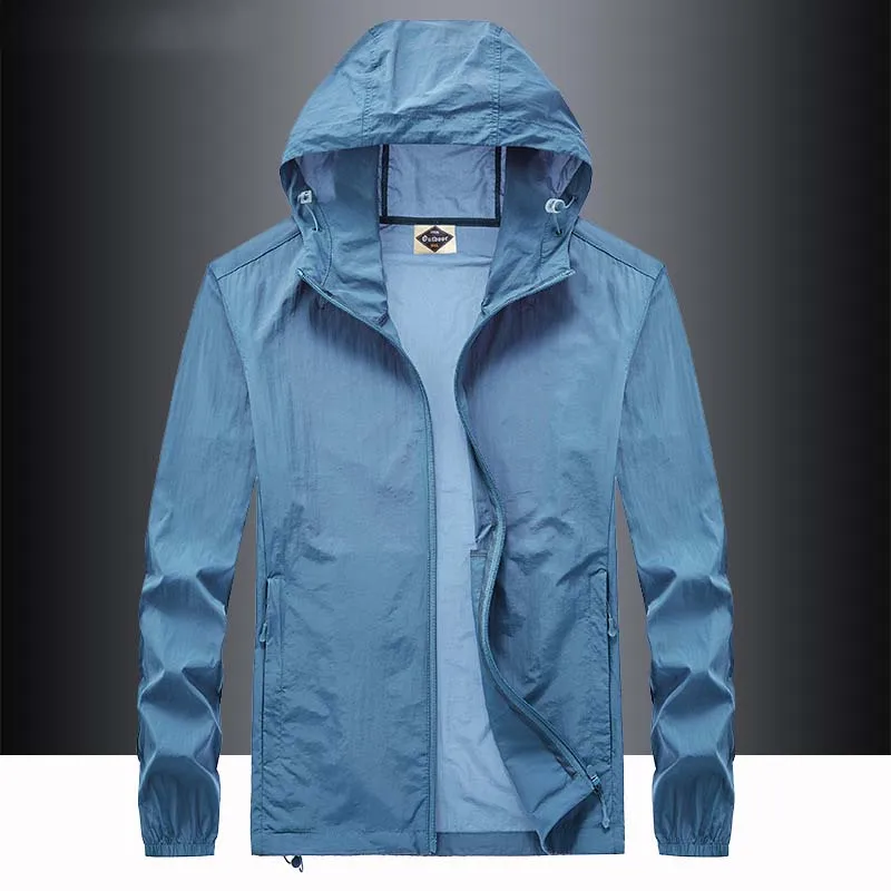 

Summer Windbreaker Men Camping Coat Male Jackets Men's Waterproof Man Hooded Spring Cut Wind for Cycling Sunscreen Clothing Mens