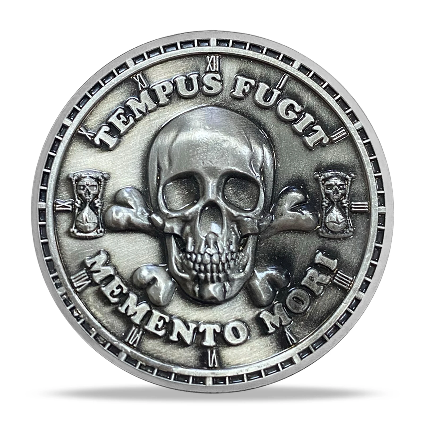 

Memento Mori Memento Vivere Coin Stoic Reminder Token Skull collection Challenge Coin Gift For Friend