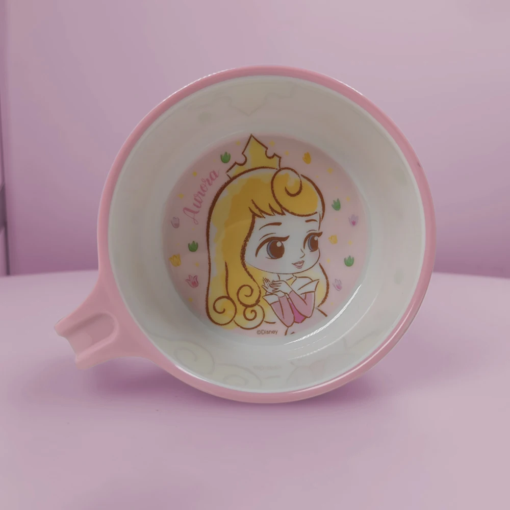 

1pc Disney Cartoon Princess Series Single Handle Bowl ​Family Dinner Rice Bowl Fruit salad Lovely bowl