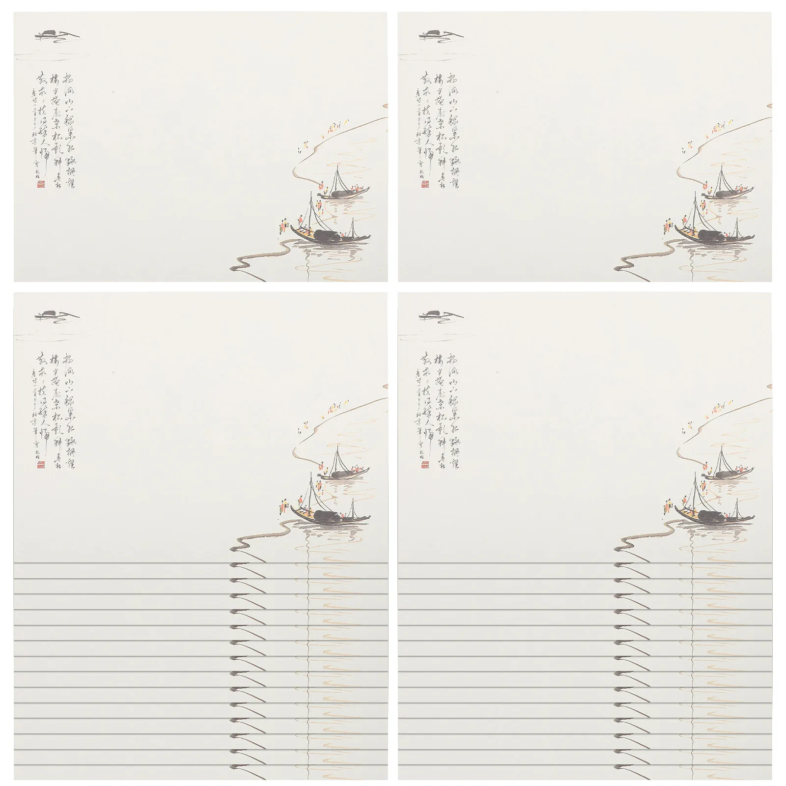 

10 Sets Vintage Letter Paper Retro Style Smooth Writing Paper Pack for Invitations Notes Greeting Cards Decorative Stationery