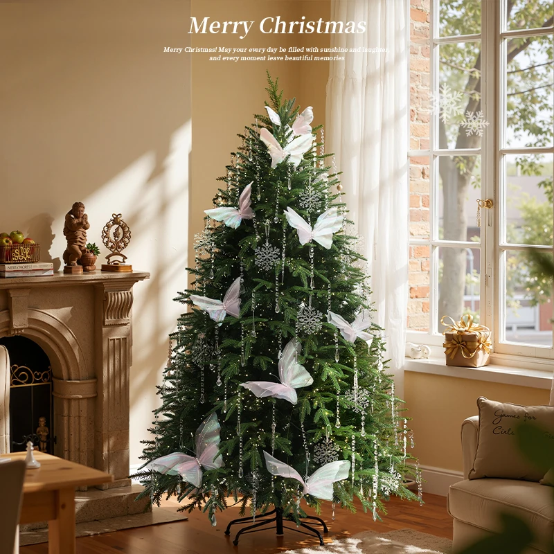 

Рождественская елка премиум-класса 2026 с летающими бабочками, украшение для дома, гостиной, сделай сам, креативное рождественское украшение, уникальный фестивальный декор